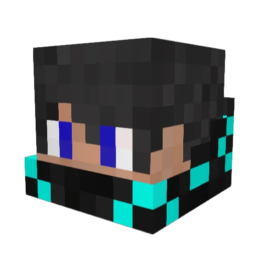 Seci007 Minecraft avatar head, 3D render