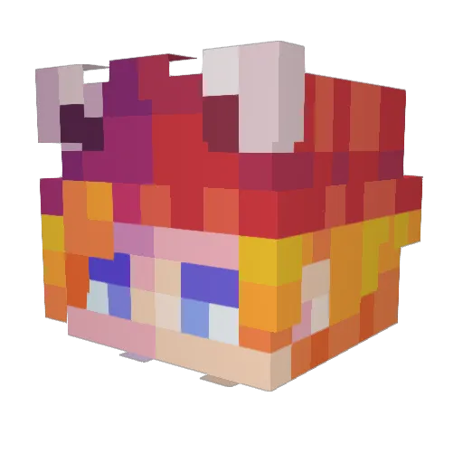 Secire Minecraft avatar head, 3D render