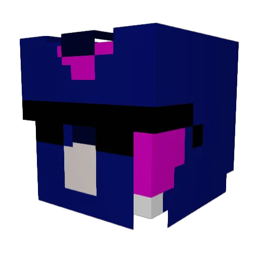 Seclushin Minecraft avatar head, 3D render