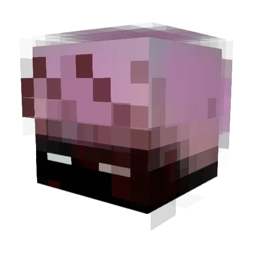 Secomd Minecraft avatar head, 3D render