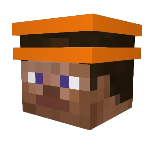 SecondFry Minecraft avatar head, 3D render