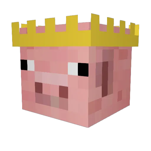 SecondKinq Minecraft avatar head, 3D render