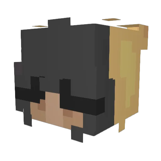SecondaryAriel Minecraft avatar head, 3D render