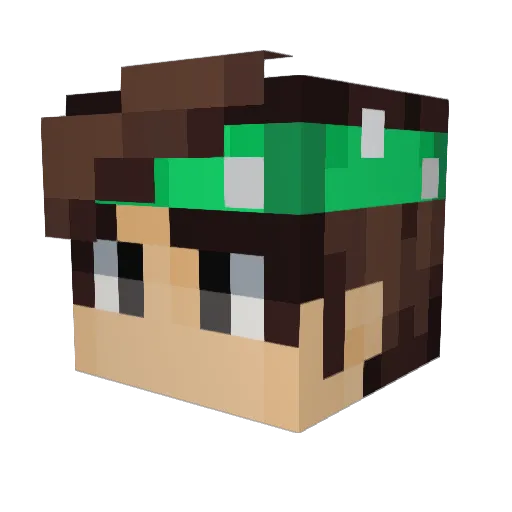 Secontwoos Minecraft avatar head, 3D render