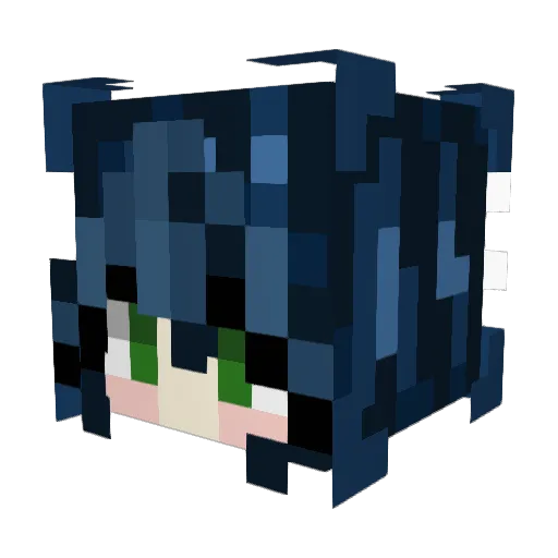 Secraut Minecraft avatar head, 3D render
