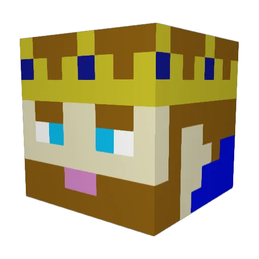 Secret2366 Minecraft avatar head, 3D render