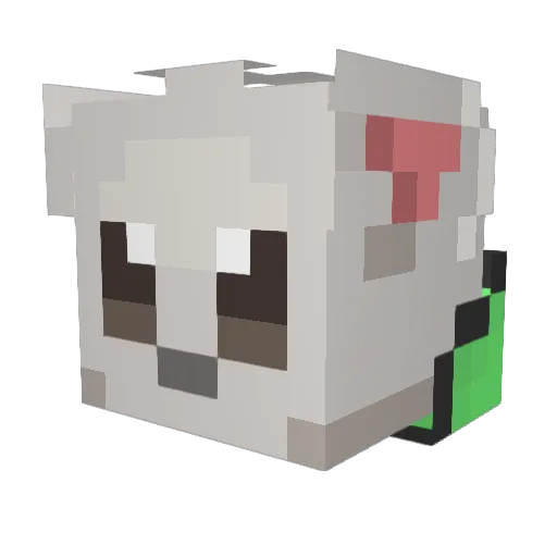SecretAgentDiles Minecraft avatar head, 3D render