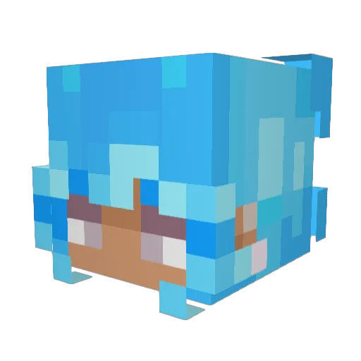 SecretButterfly Minecraft avatar head, 3D render