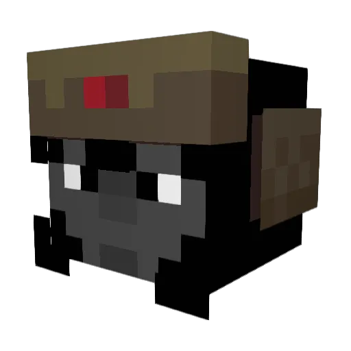 SecretCake Minecraft avatar head, 3D render