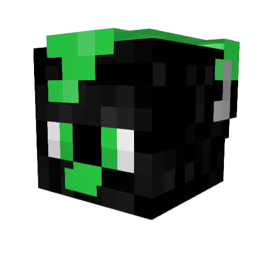 SecretFoxxo Minecraft avatar head, 3D render