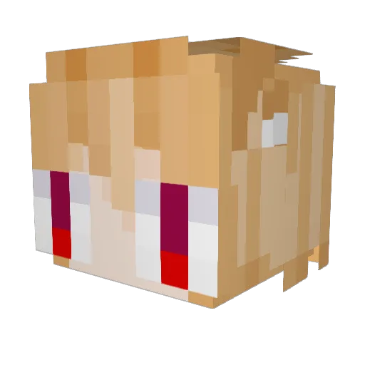 SecretShinobi Minecraft avatar head, 3D render