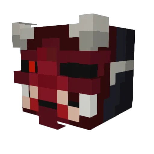 Secret_0111 Minecraft avatar head, 3D render