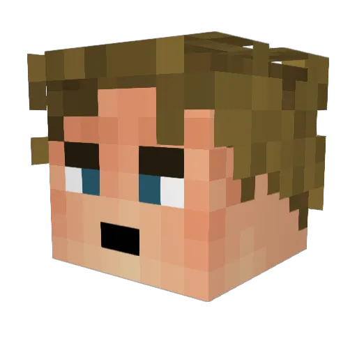 Secret_22 Minecraft avatar head, 3D render
