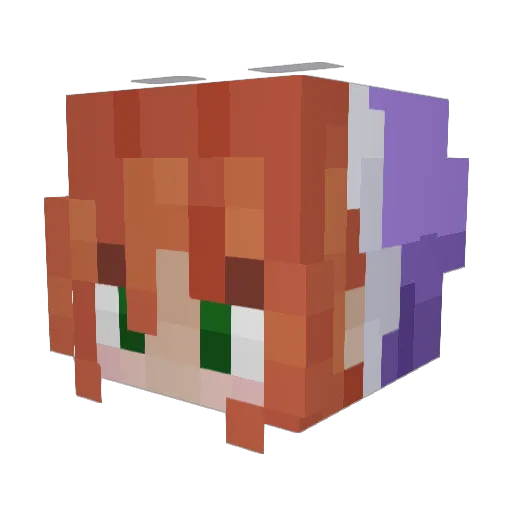 Secret___King Minecraft avatar head, 3D render
