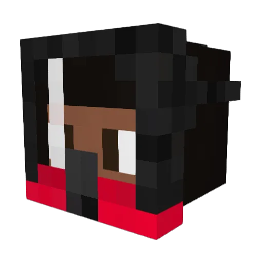 SecreteBae Minecraft avatar head, 3D render