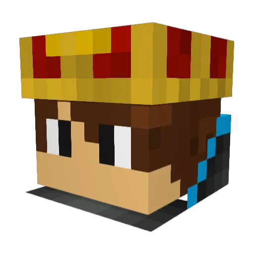 SecretlyMax Minecraft avatar head, 3D render