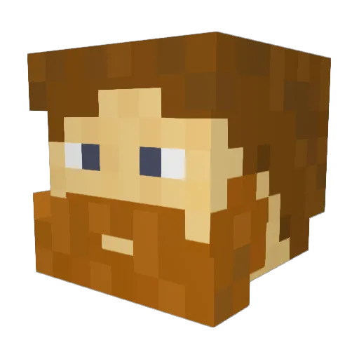 SectionRatioTile Minecraft avatar head, 3D render
