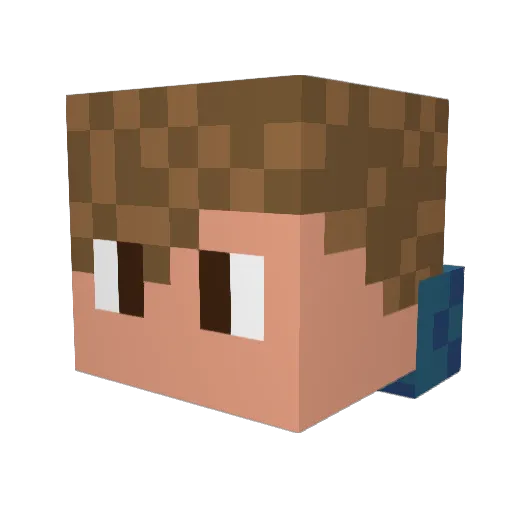 SectionnPlays Minecraft avatar head, 3D render