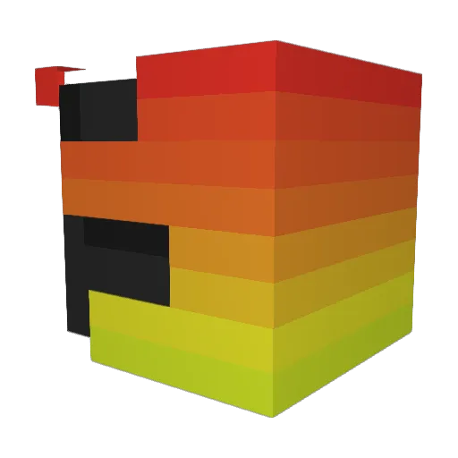 Sector9B Minecraft avatar head, 3D render