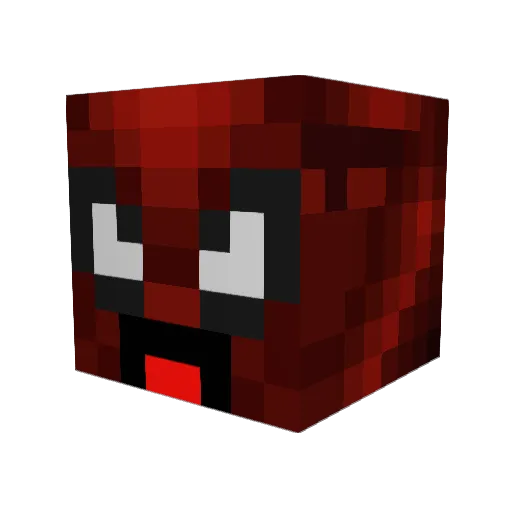 SecularMind Minecraft avatar head, 3D render