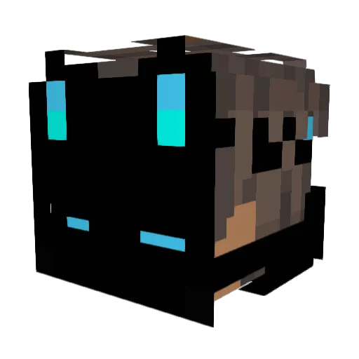 SecureKnight Minecraft avatar head, 3D render