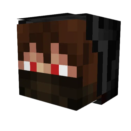 Securefett Minecraft avatar head, 3D render