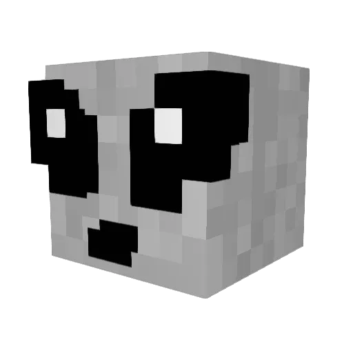 Securityham Minecraft avatar head, 3D render