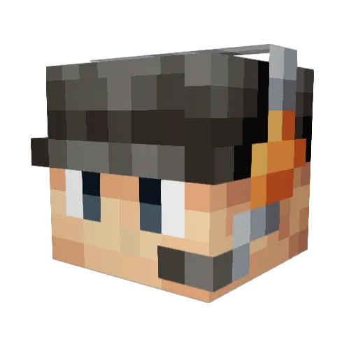 SecutorInvictus Minecraft avatar head, 3D render