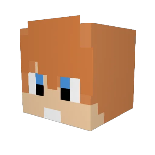 SedX Minecraft avatar head, 3D render