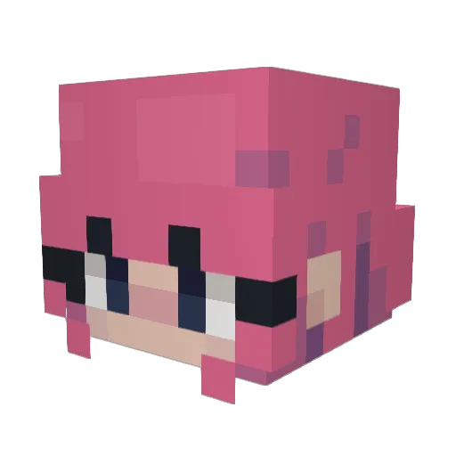 SedativeCherry Minecraft avatar head, 3D render