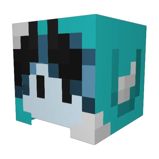 Sededede Minecraft avatar head, 3D render