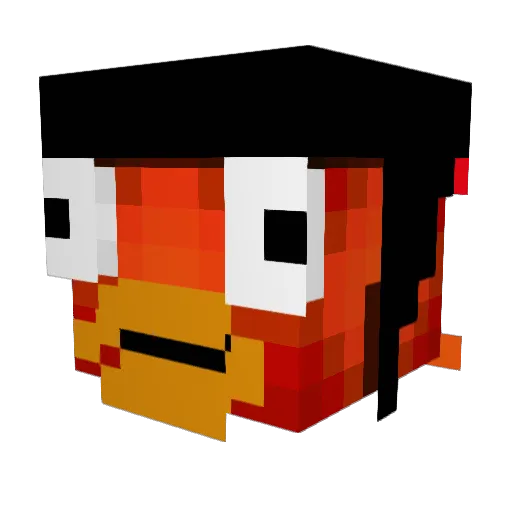 Sedfish Minecraft avatar head, 3D render