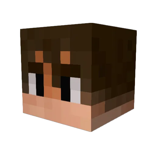 Sedge Minecraft avatar head, 3D render