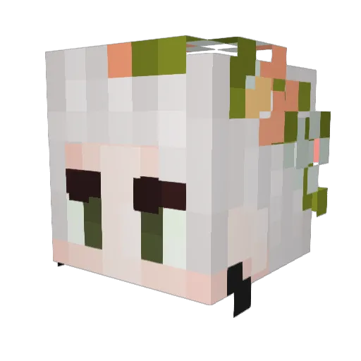 Sediment Minecraft avatar head, 3D render