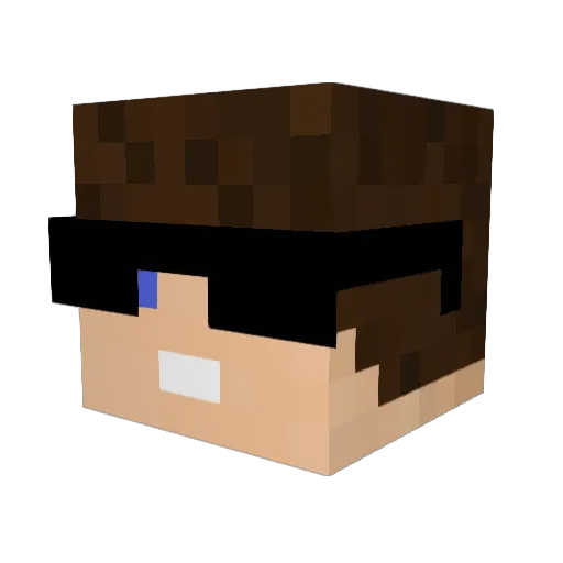 Sediments_ Minecraft avatar head, 3D render