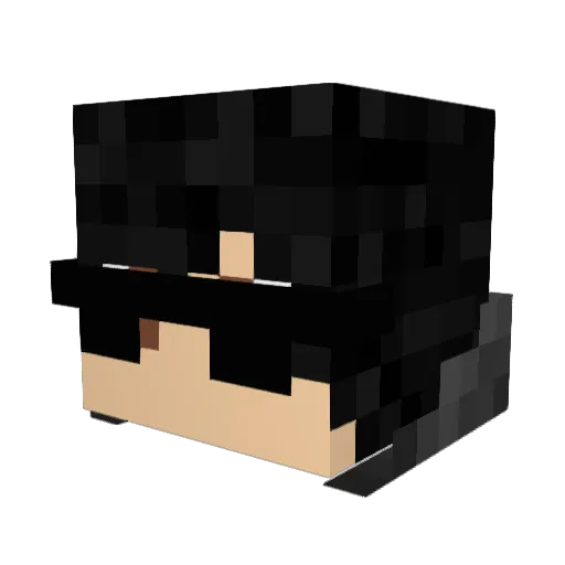 SedjamTan Minecraft avatar head, 3D render