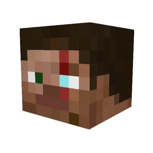 Sedort1 Minecraft avatar head, 3D render