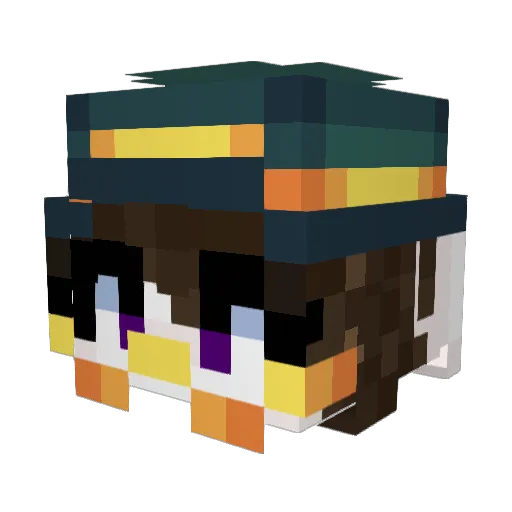 Sedral Minecraft avatar head, 3D render