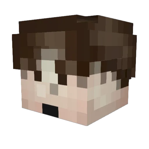 Seduvrat Minecraft avatar head, 3D render