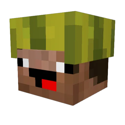 SeeSharpSurreal Minecraft avatar head, 3D render