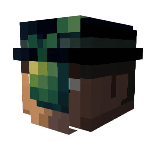 SeeSquared Minecraft avatar head, 3D render