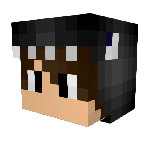 SeeTak Minecraft avatar head, 3D render