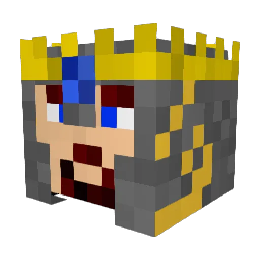 SeeThruCar Minecraft avatar head, 3D render