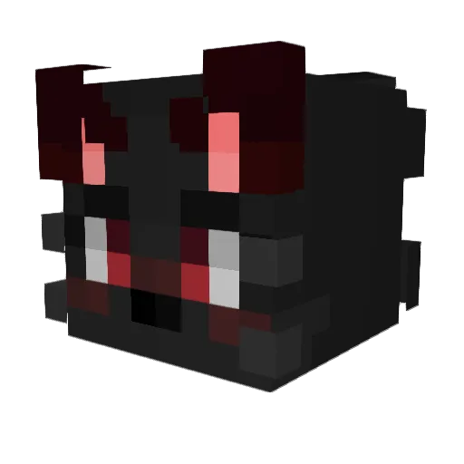 Seeams Minecraft avatar head, 3D render