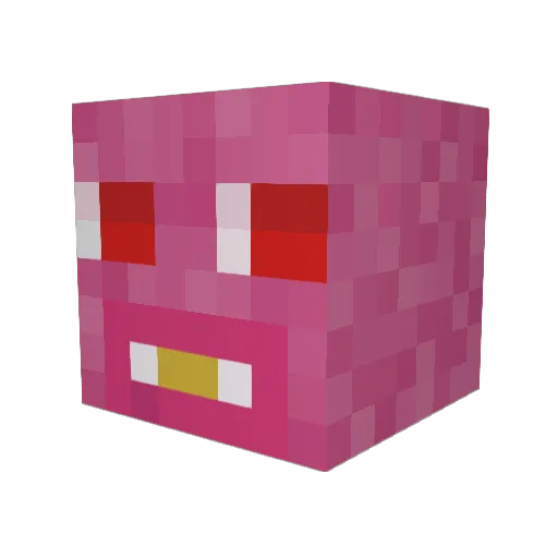 Seebassssssss Minecraft avatar head, 3D render