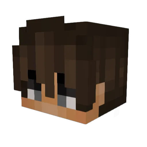 Seebeq Minecraft avatar head, 3D render