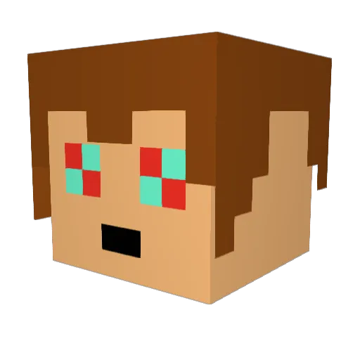 SeedCode Minecraft avatar head, 3D render