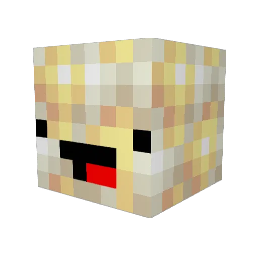 Seedamin Minecraft avatar head, 3D render