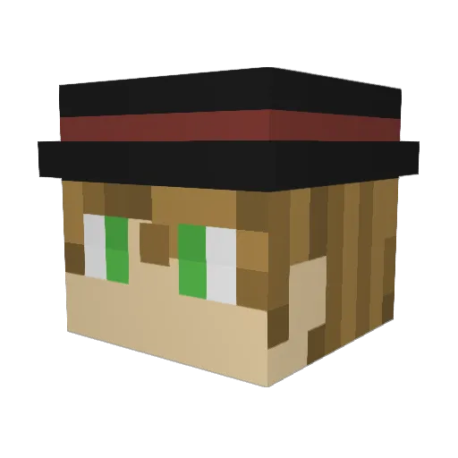 Seedative Minecraft avatar head, 3D render