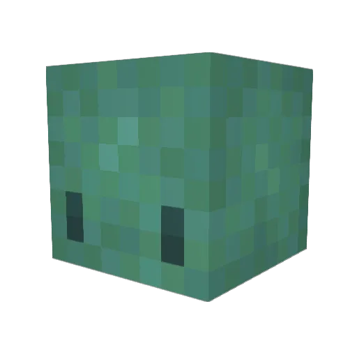Seedbomb Minecraft avatar head, 3D render